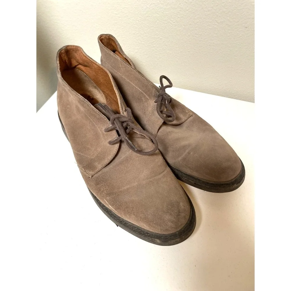 Frye Brown Suede Chukka Boots Men's 11 Lace up Shoes Preppy Casual Minimalist